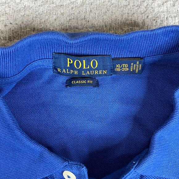 Polo Ralph Lauren Shirt Boy XL  18-20 Big Pony Rugby Jersey Kid Youth Logo - Picture 3 of 9